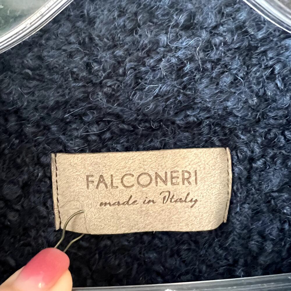 Falconeri Alpaca Wool Zip Jacket Cardigan Sweater size XS Blue - Picture 4 of 8